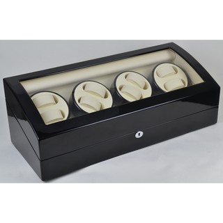 Watch Winder กล่องหมุนนาฬิกา ออโตเมติก แบบอโตเมติก 8 เรือน ควอตซ์ 9 เรือน สีดำ/สีครีม