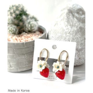 ต่างหูสตรอเบอรี่ Strawberry earrings