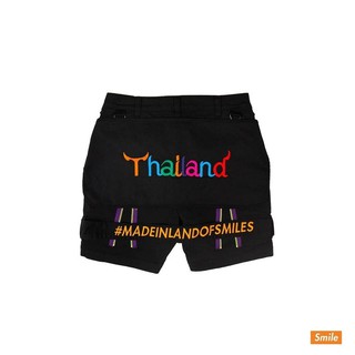 [⚡️ใส่โค้ด SEPINC30 ลด30%] Smileclubcustom กางเกงขาสั้นthailand สีดำ&amp;ครีม จากร้านsmile club FuNNY PuNks "PANTS"