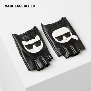 KARL LAGERFELD K/IKONIK LEATHER GLOVES 96KW3602 ถุงมือ