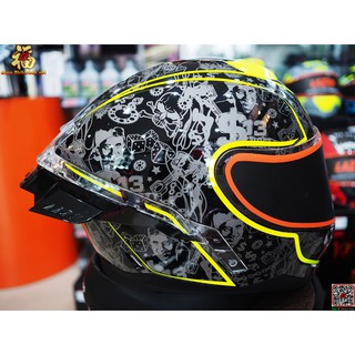 31.หมวกกันน็อค เต็มใบ LAZER RAFALE-SR-$13 Original Black-Dark Grey-Yellow Fluo "แถมสปอยเลอร์"