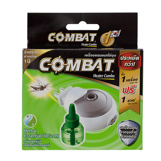 ✨นาทีทอง✨ COMBAT เครื่องไล่ยุงไฟฟ้าพร้อมน้ำยาเติม กลิ่นเฮอร์เบิล ขนาด 45 มล. สีเขียว - ดำ Insect &amp; Pest Control