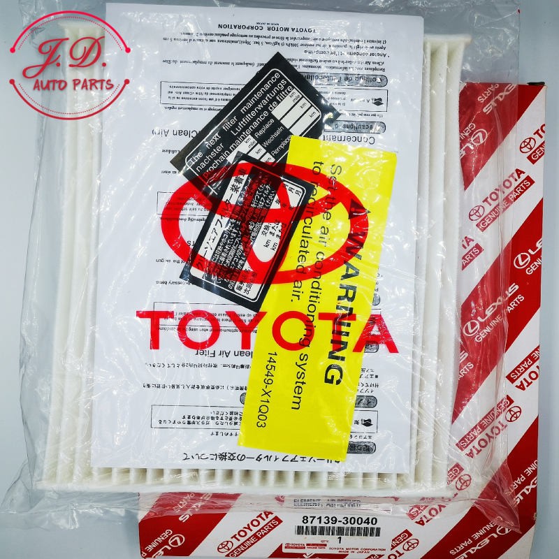 เเท้!!! กรองแอร์ โตโยต้า Toyota Camry, Avanza, Altis, Vigo, Vios, Yaris 87139-30040