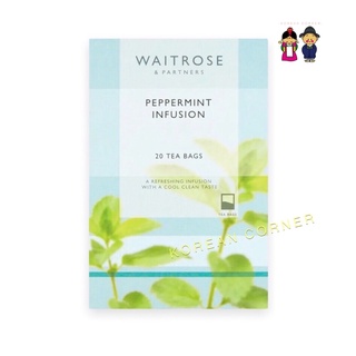 ชาเปปเปอร์มินต์ ชาซอง อังกฤษ Peppermint Infusion Tea Bags, WAITROSE England