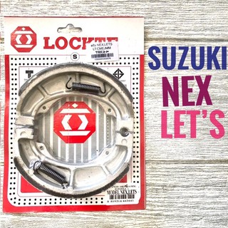 ผ้าเบรค มอเตอร์ไซค์  Suzuki Lets , nex ( ซูซูกิ เล็ทส์ , เน็กซ์  ) ดิสเบรค ดรัมเบรค