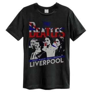เสื้อยืดวงดนตรีเสื้อยืด พิมพ์ลาย The Beatles Liverpool สีดํา สําหรับผู้ชายall size