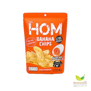 HOM กล้วยหอมทอดคัดพิเศษ รสไข่เค็ม ขนาด 40 กรัม(31693)