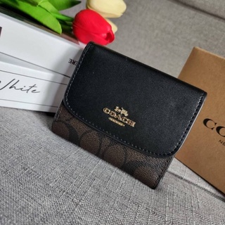 COACH F87589 SMALL WALLET IN SIGNATURE CANVAS