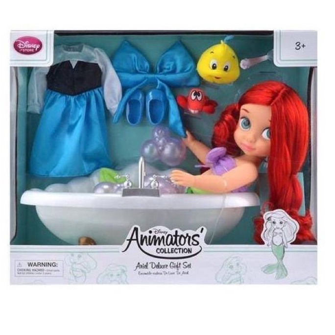 +พร้อมส่ง+Disney Animator’s Collection Ariel Doll Deluxe Gift Set-16”มีภาพสินค้าจริง