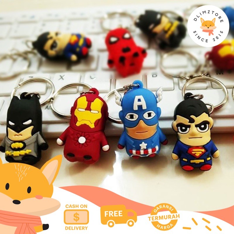 GANTUNGAN พวงกุญแจตัวละคร Super Hero น่ารัก Avenger