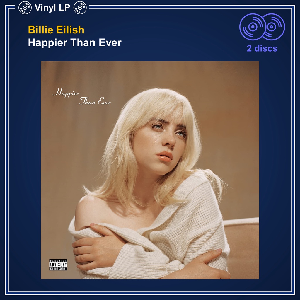 [แผ่นเสียง Vinyl LP] Billie Eilish - Happier Than Ever [ใหม่และซีล SS]