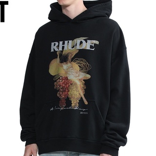 Rhude เสื้อกันหนาว มีฮู้ด พิมพ์ลาย ทรงหลวม สําหรับผู้ชาย