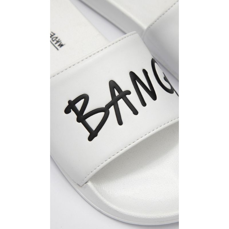TRULY SANDALS BLACK รองเท้าเตะ รุ่น "ก้าวหน้า" สีขาว