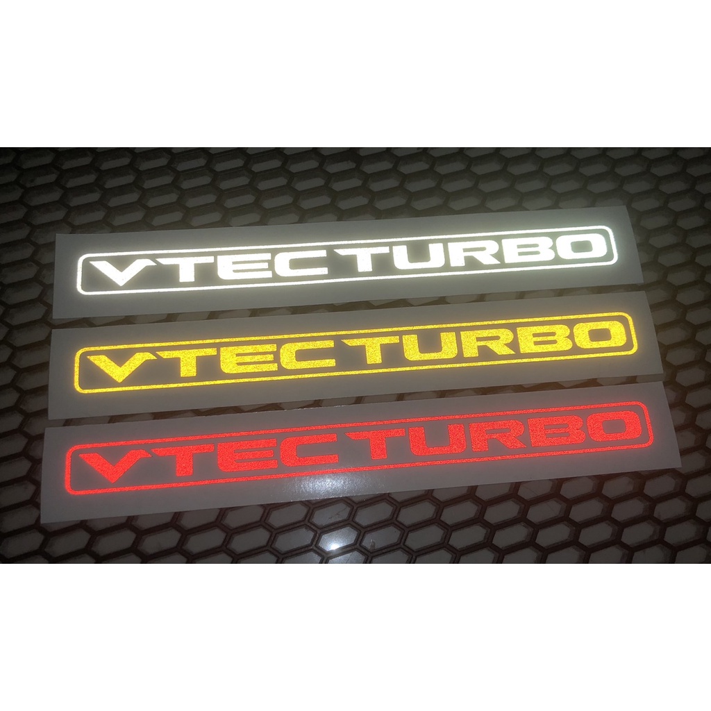 VTEC TURBO สะท้อนแสง 3M สติกเกอร์ สติกเกอร์Honda สติกเกอร์แต่งรถ JDMStyle