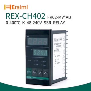 เทอร์โมสตัทดิจิทัล PID REX-CH402 FK02-MV*AB 48-240VAC ควบคุมอุณหภูมิ 0-400 องศา CH