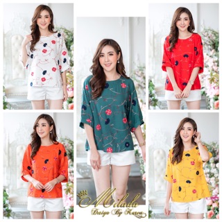 เสื้อคอกลม แขน 3 ส่วน