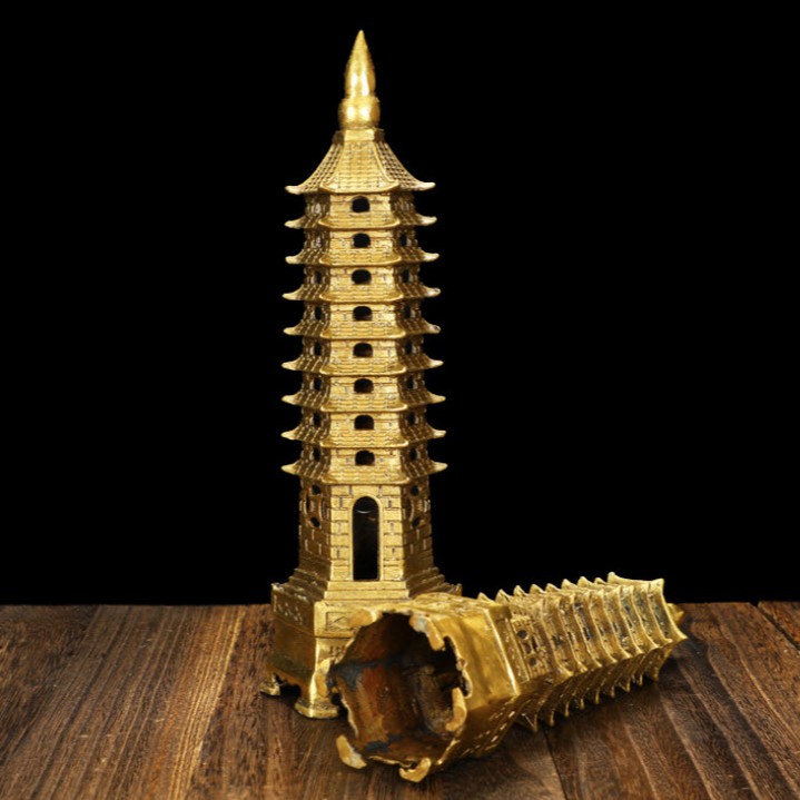 เจดีย์ 9-13ชั้น​ 18-38ซม งานทองเหลืองบริสุทธิ์ Pure Brass​ Wenchang เจดีย์เหวินช่าง เสริมฮวงจุ้ย JD feng shui สิริมงคล ราคา ถูกที่สุด ดีลบีเคเค