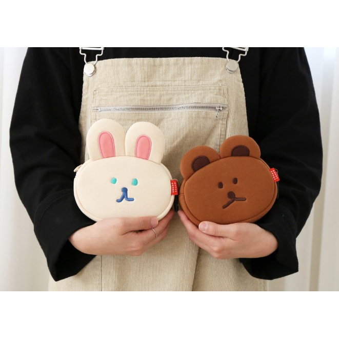 • พร้อมส่ง • โดนัท โดนัท 🐻 🐰 กระเป๋าใบเล็ก บิ๊กคอมเเพ็ค 🐰 DONATDONAT Big Compact Pouch