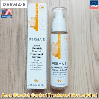 Derma E® Acne Blemish Control Treatment Serum 60 ml เซรั่มรักษาสิวอุดตัน เหมาะสำหรับผู้ที่เป็นสิวเรื้อรัง