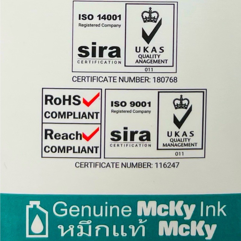 หมึกเติมเอปสัน Epson 664 ยี่ห้อ MCKY 100ml. ขวดรุ่นใหม่ หมึกกัน UV หมึกเติม เกรดPremium ยี่ห้อแม็คกี้  L210  L360 L1300
