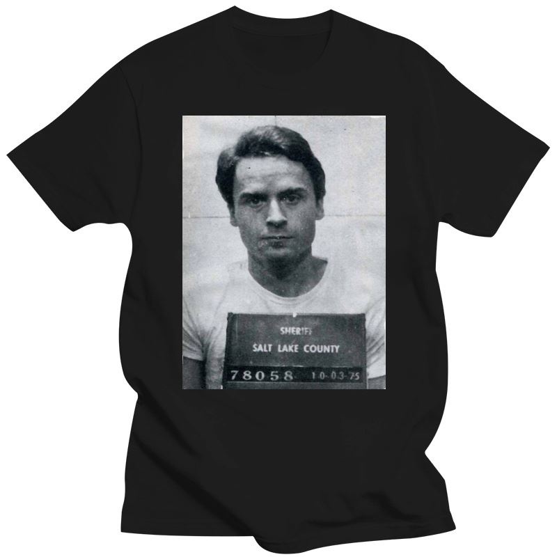 2022 เสื้อยืด Boardrippaz Ted Bundy Mugshot Manson Dahmer Serial Killer Serienm?เสื้อยืดคุณภาพสูง Rd