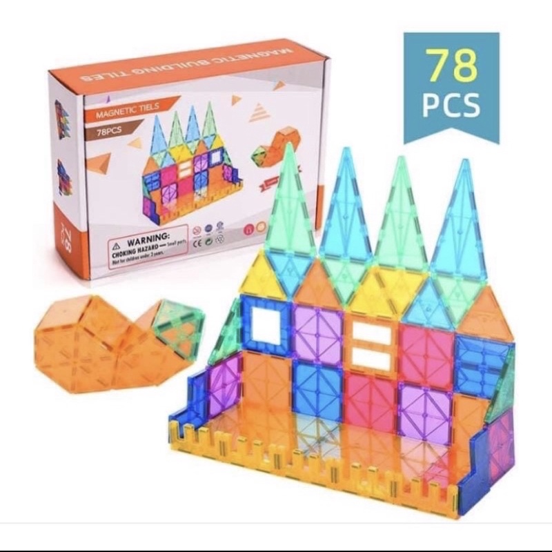 magnetic building tiles 78pcs