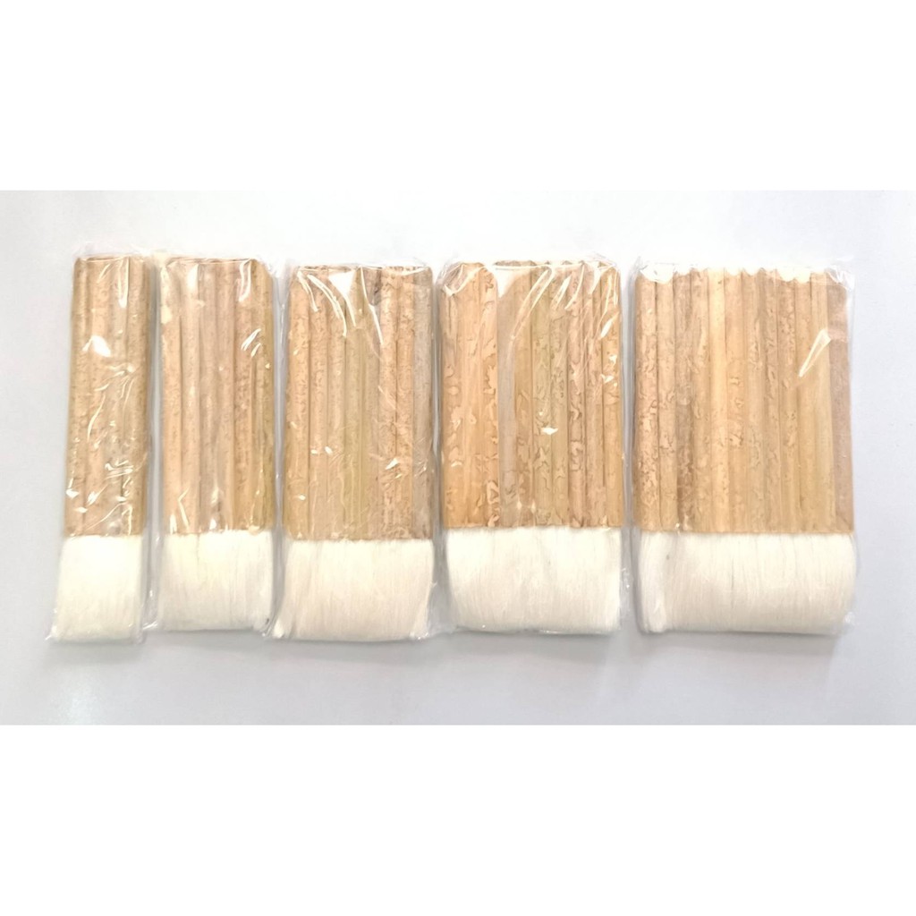 YOJI ONLINE แปรงทาแชล็ค ขนกระต่าย ครบทุกขนาด 4 6 8 10 12 หัว สำหรับทาไม้ ทาเฟอร์นิเจอร์ – โปรปัง