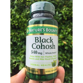 Natures Bounty® Black Cohosh 540mg 100 Capsules สารสกัดจากรากแบลกโคฮอส บรรเทาอาการวัยทอง ร้อนวูบวาบ