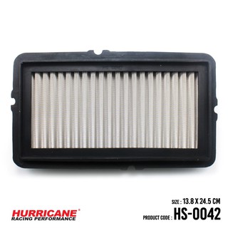 HURRICANE กรองอากาศสแตน , ผ้าแดง  Honda ( Accord ) , Rover ( 618 , 620 , 623 ) HS-0042