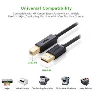 UGREEN รุ่น US135 สายปริ้นเตอร์ สแกนเนอร์ USB Printer USB2.0 to Type B ยาว 1-10 เมตร