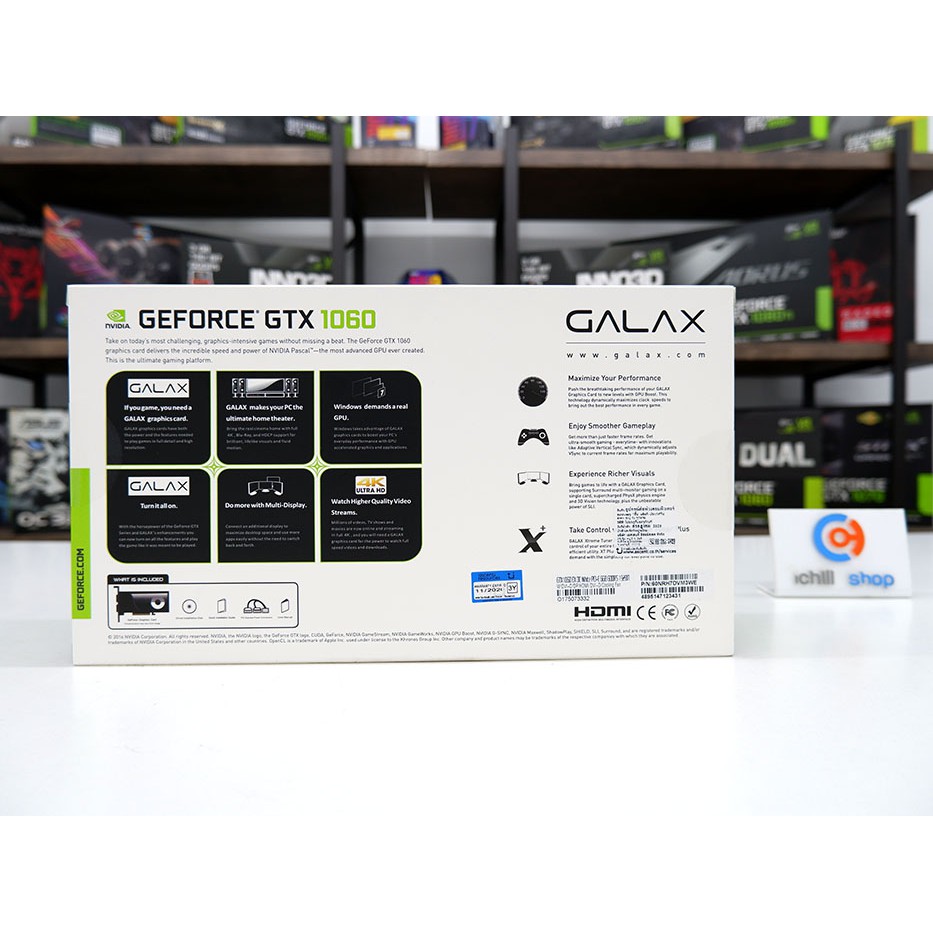การ์ดจอ Galax EXOC White GTX1060 6GB 2F *ของใหม่* (ประกัน ร้าน 30 วัน) P07852 #3