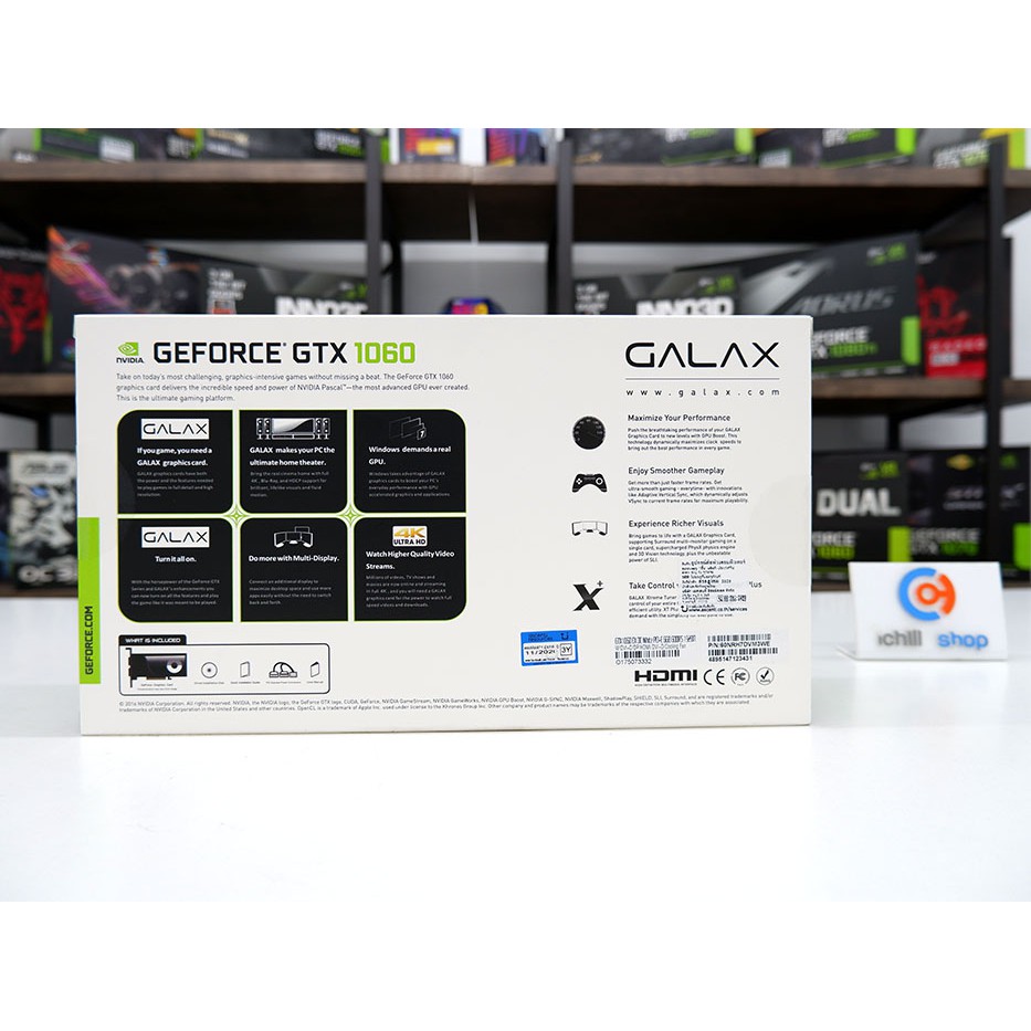 การ์ดจอ Galax EXOC White GTX1060 6GB 2F *ของใหม่* (ประกัน ร้าน 30 วัน) P07852 #8