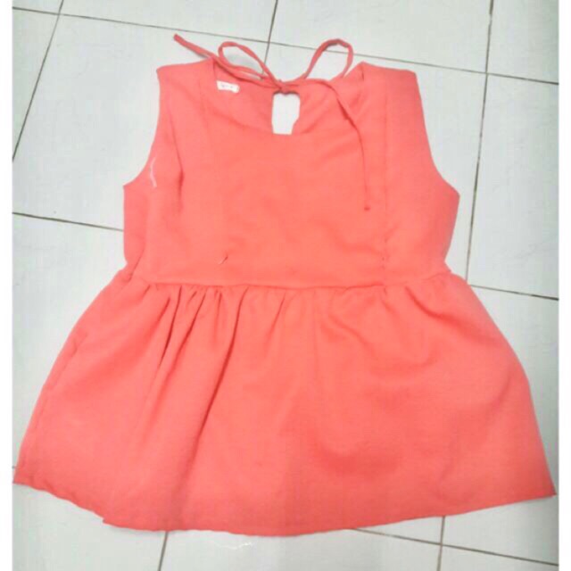 เสื้อให้นม สีส้มชมพู สวยสดใส salmon pink แบบน่ารัก