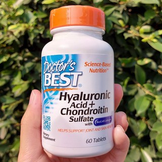 ไฮยาลูโรนิค คอลลาเจน Hyaluronic Acid + Chondroitin Sulfate with BioCell Collagen 60 Tablets (Doctors Best®)