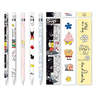 เคสซิลิโคน ลายการ์ตูน สําหรับ Apple Pencil 1 1st Gen Touch Stylus 3 ชิ้น