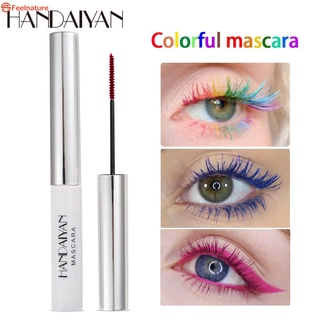 Handaiyan มาสคาร่า กันน้ํา ดัดขนตา แต่งหน้า สีฟ้า สีเขียว สีแดง สีดํา และสีขาว ขยายสี FEEL