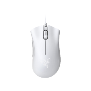 Razer DeathAdder Essential Wired Gaming Mouse 6,400DPI Optical Sensor - White (เมาส์เกมมิ่ง) (สายเมาส์วัสดุยาง)