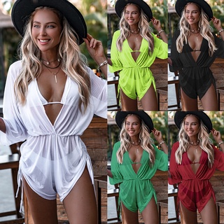 BBB Women’s Solid Color Strappy High-waisted Sexy Three-piece Bikini Swimsuit Beachwear