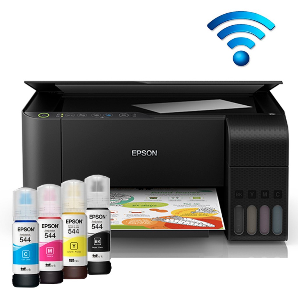 EPSON L3150 เครื่องปริ้น tank แท้สั่งผ่าน Wifi มือถือ อีเมลได้ All in one ถ่ายเอกสาร สแกน สภาพเครื่อ