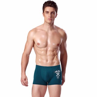 กางเกงใน Boxer ชาย วัสดุ Bamboo fiber Dragon Fly รุ่น 000376 - Dark Green