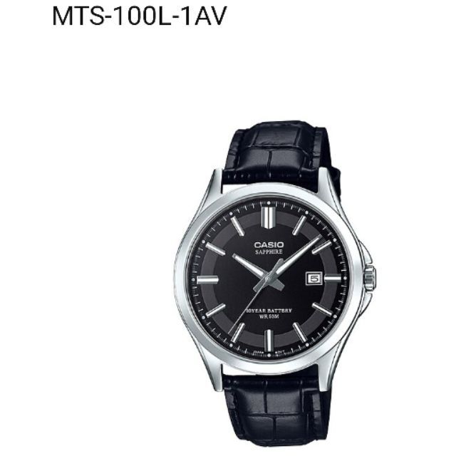 Casio แท้💯% รุ่น MTS-100L-1AV , MTS-100L-7AV นาฬิกาผู้ชาย สายหนัง