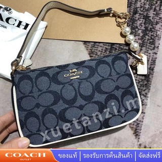 Coach C3334 ผู้หญิงไหล่กระเป๋าไพ่นกกระจอก คล้องข้อมือ กระเป๋าถือ 3334