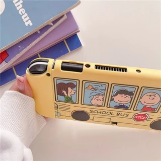 Nintendo Switch OLED เคสธีมแอนิเมชั่น "SCHOOL BUS" 【STOP】เคส TPU นิ่ม ป้องกันจอยเกมคอนโซล