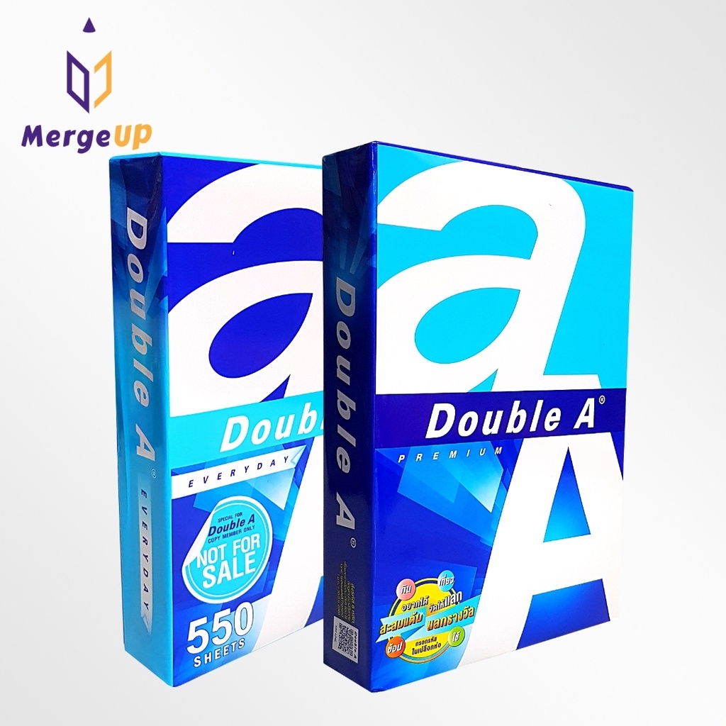 กระดาษ ถ่ายเอกสาร ดับเบิ้ล เอ Double A A4 80 แกรม 500 แผ่น 70 แกรม