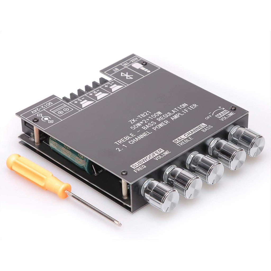 แอมป์จิ๋ว เครื่องขยายเสียง ZK-TB21 กำลังขับ 2*50W + ซัพ 100W รองรับ Bluetooth 5.0 ซิฟTPA3116D2 ระบบ2.1 Channel 2.1ch ราคา ถูกที่สุด ดีลบีเคเค แกลเลอรีภาพที่ 9