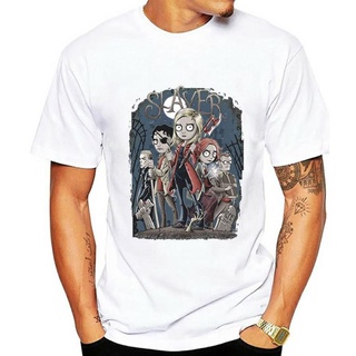 เสื้อยืดผ้าฝ้ายพิมพ์ลายแฟชั่น ใหม่ เสื้อยืด พิมพ์ลายภาพยนตร์ Slayer Btvs Vampires Tim Burton Xander Harris 90S Cdnppk00O