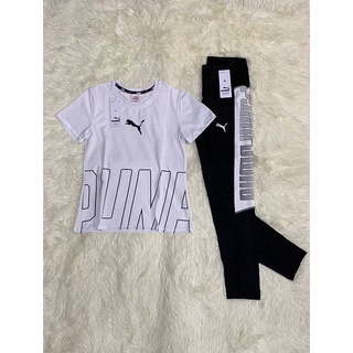 puma เสื้อยืดแขนสั้น+เลคกิ้ง