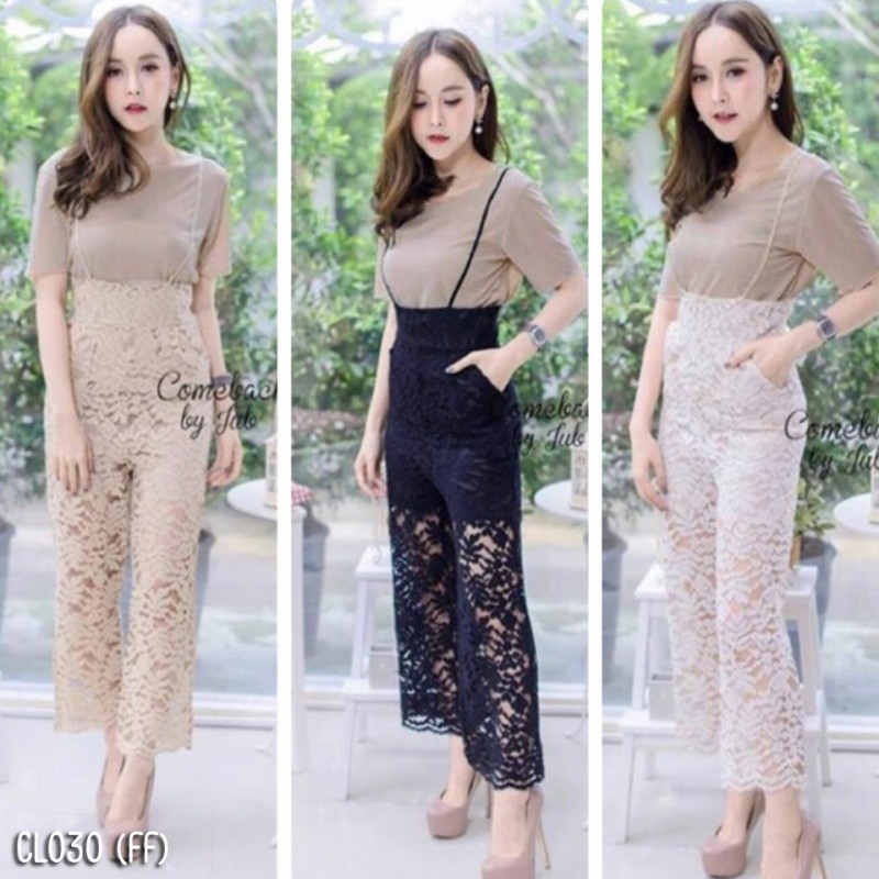 เสื้อ แขนสั้น+เอี้ยมลูกไม้ ขายาว เดรส รีวิว ขายดี สินค้าขายดี ชุด ขายส่ง