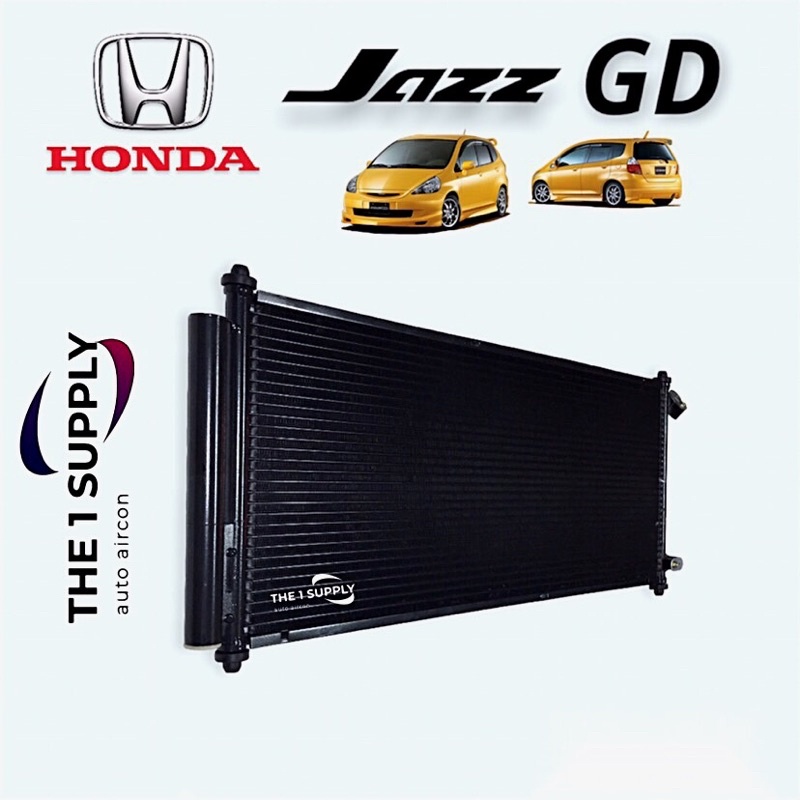 แผงแอร์ ฮอนด้า แจ๊ส 2003 จีดี  Honda Jazz’03 GD Condenser แผงร้อน คอล์ยร้อน รังผึ้งแอร์ - รูปที่ 2