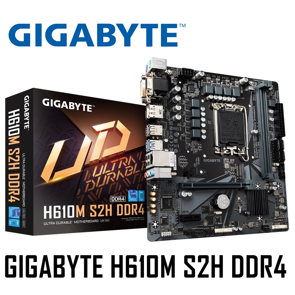 MAINBOARD (เมนบอร์ด) 1700 GIGABYTE H610M S2H DDR4 รับประกัน 3 - Y